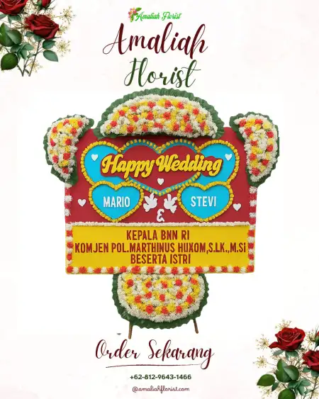 Papan Bunga Pernikahan Jipo